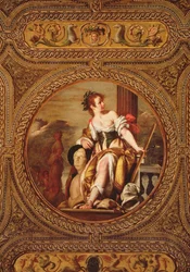 Alegoría de la Escultura, del techo de la biblioteca, 1635